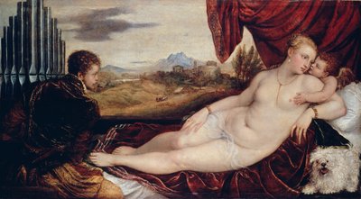 Venus with the Organ Player by Tiziano Vecelli